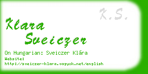 klara sveiczer business card