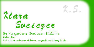 klara sveiczer business card